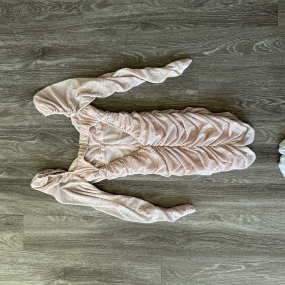 For Love & Lemons Light Pink Glitter Ruffle Dress - Picture 9 of 12